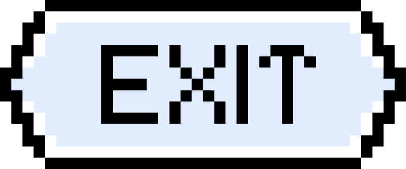 Pixel art exit button