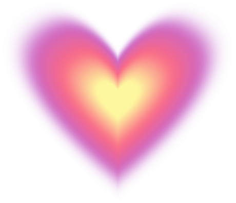 Y2k gradient heart. Blur aura sticker.